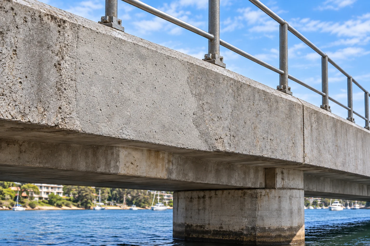 Bridge & Infrastructure Concrete Cancer Repairs Sydney 16 Reinstated bridge parapet after concrete repair