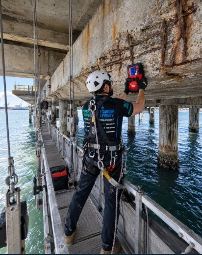 Suspended Scaffolding & Work Platforms concrete repair project access