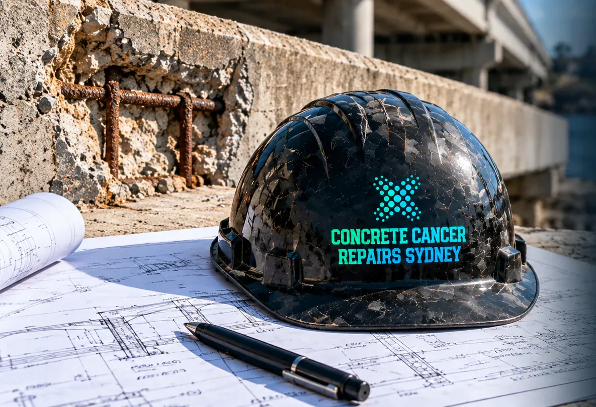 CCRS helmet and engineering drawings for a heritage concrete repair scope