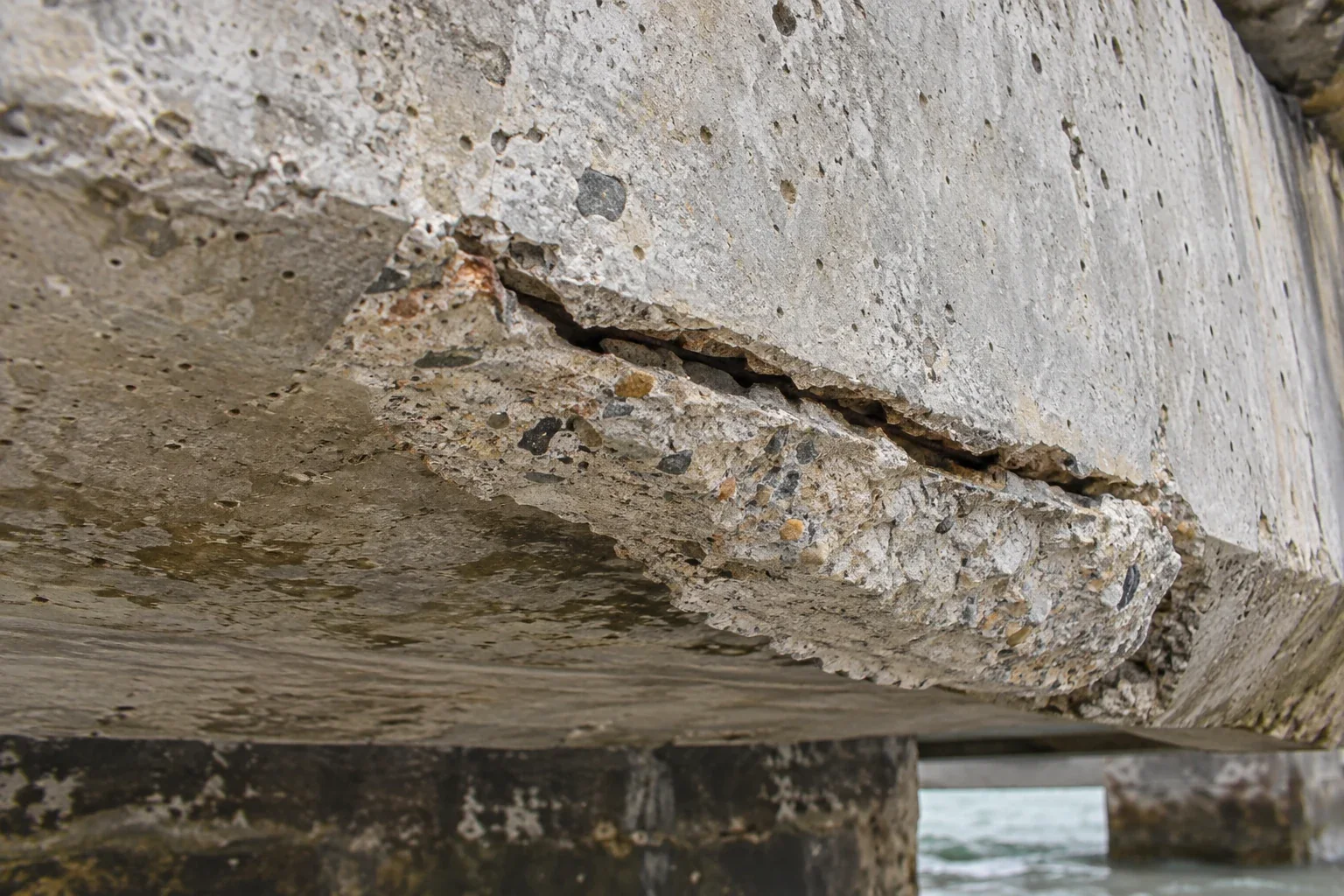 Marine Concrete Cancer Repairs Sydney 14 Delamination in weathered marine concrete