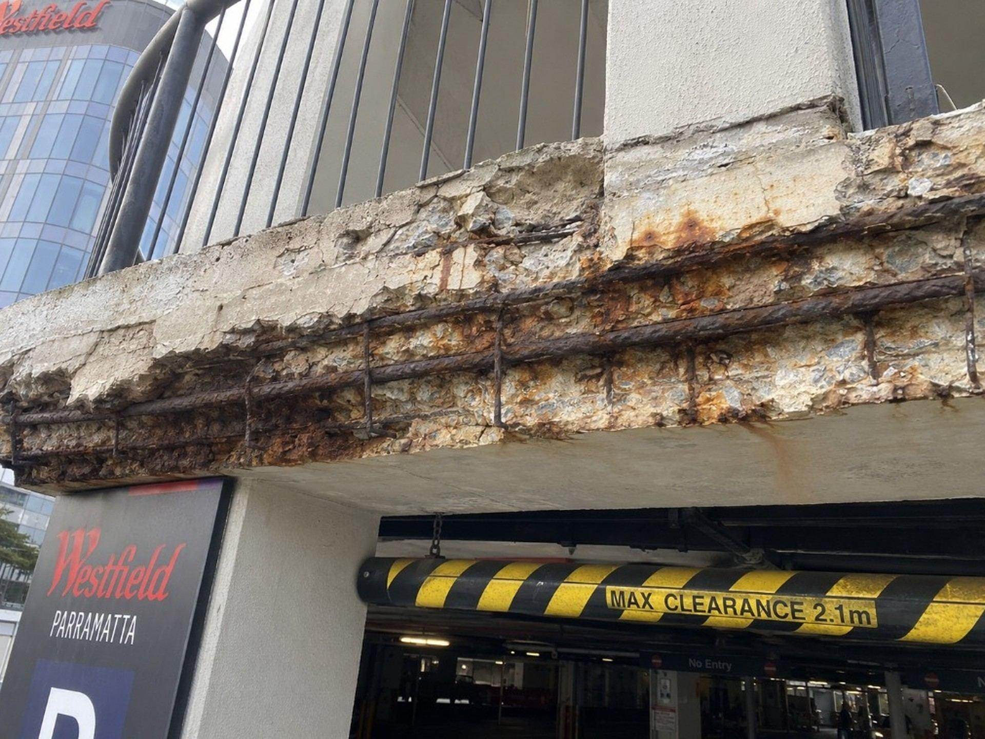 Project works — Westfield Parramatta Car Park Entry Beam Concrete Cancer Remediation