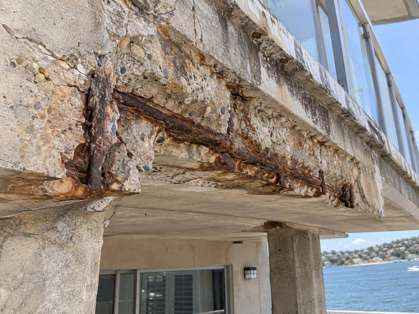 Before repair — Waterfront Strata Balcony Beam