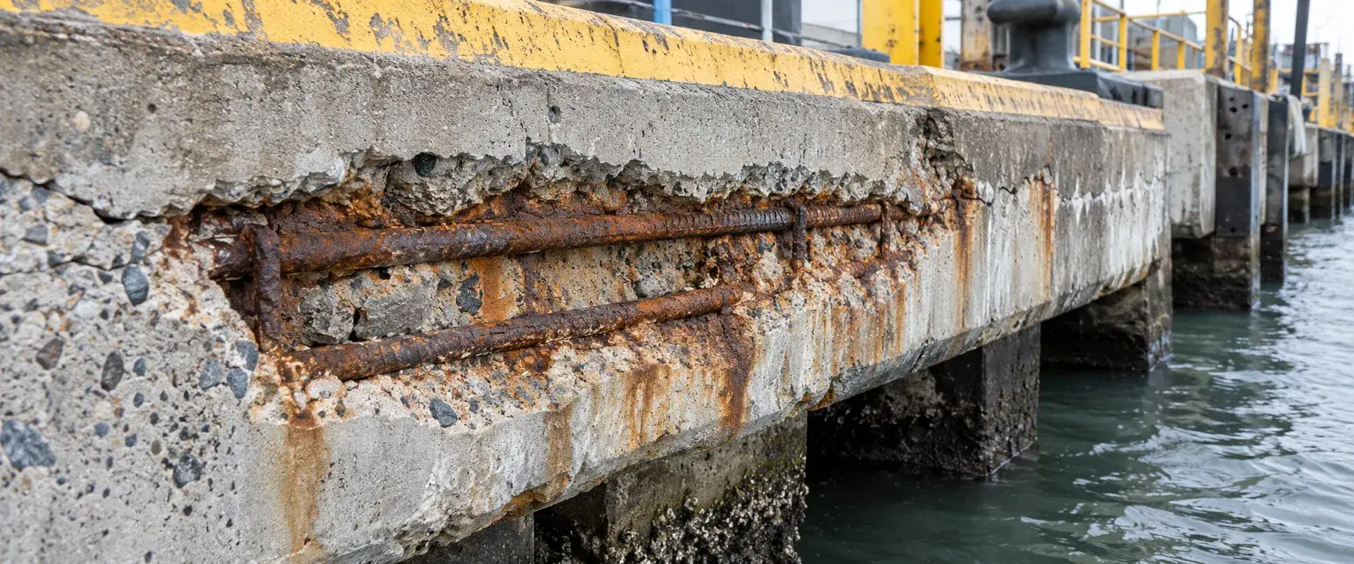 Before repair — Wharf & Terminal Concrete Remediation