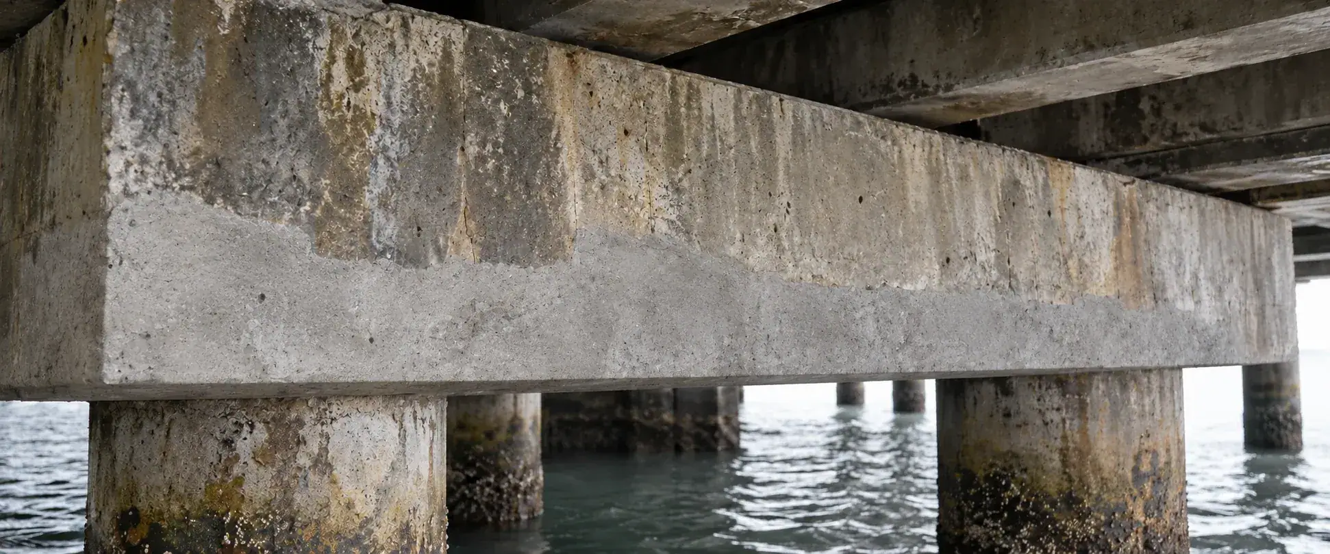 After repair — Marine Wharf Headstock Repairs