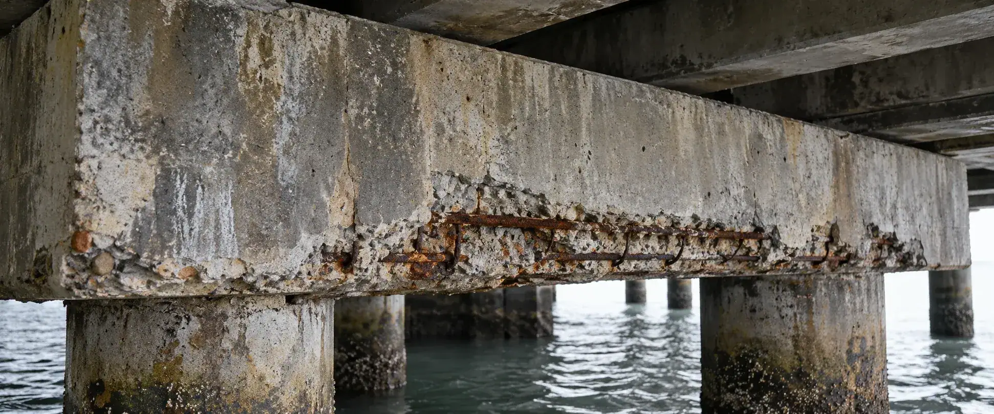 Before repair — Marine Wharf Headstock Repairs