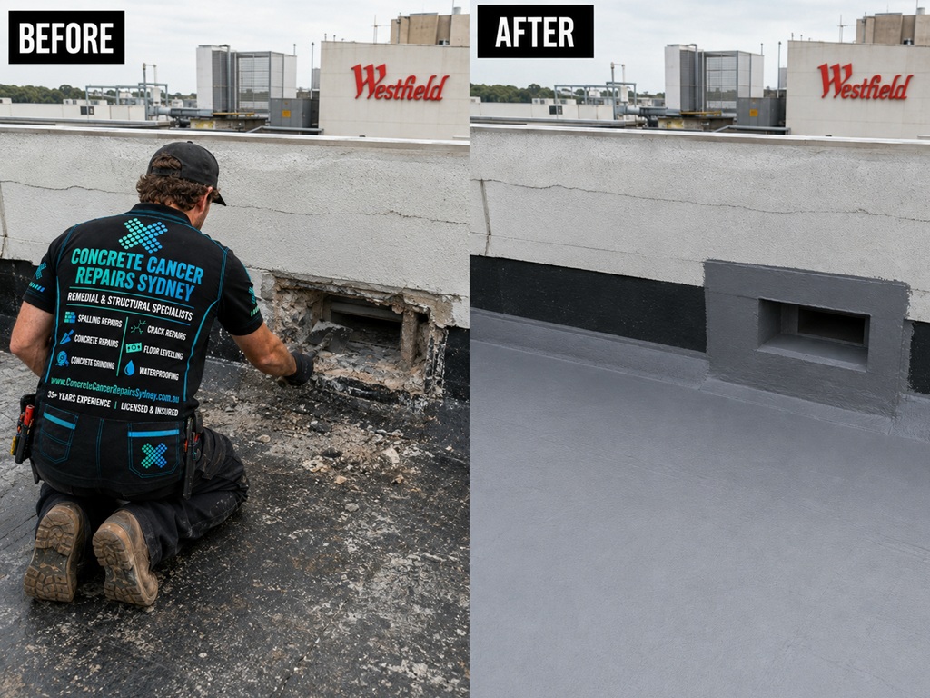 Waterproofing Repairs Sydney 2 Waterproofing Repairs Sydney - BEFORE & AFTER - Concrete Cancer Repairs Sydney