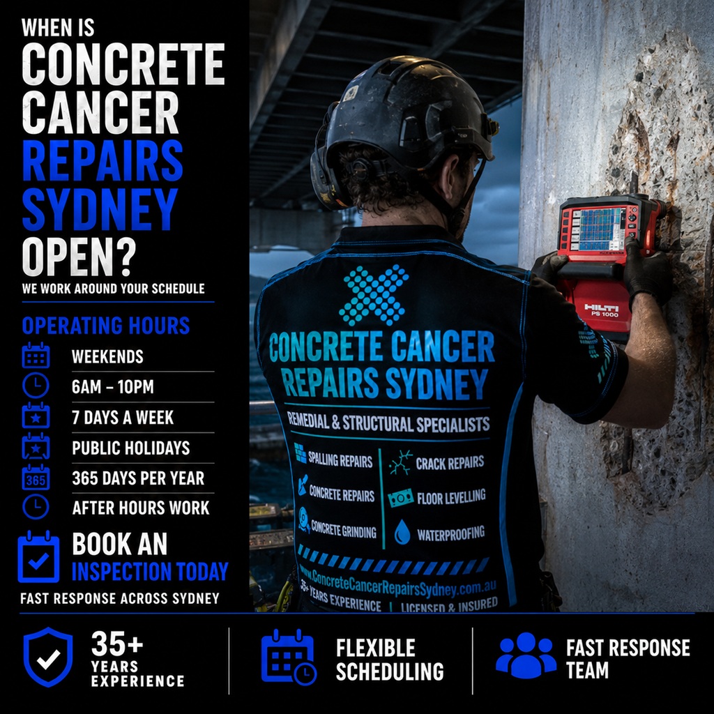 When Is Concrete Cancer Repairs Sydney Open 1 When Is Concrete Cancer Repairs Sydney Open