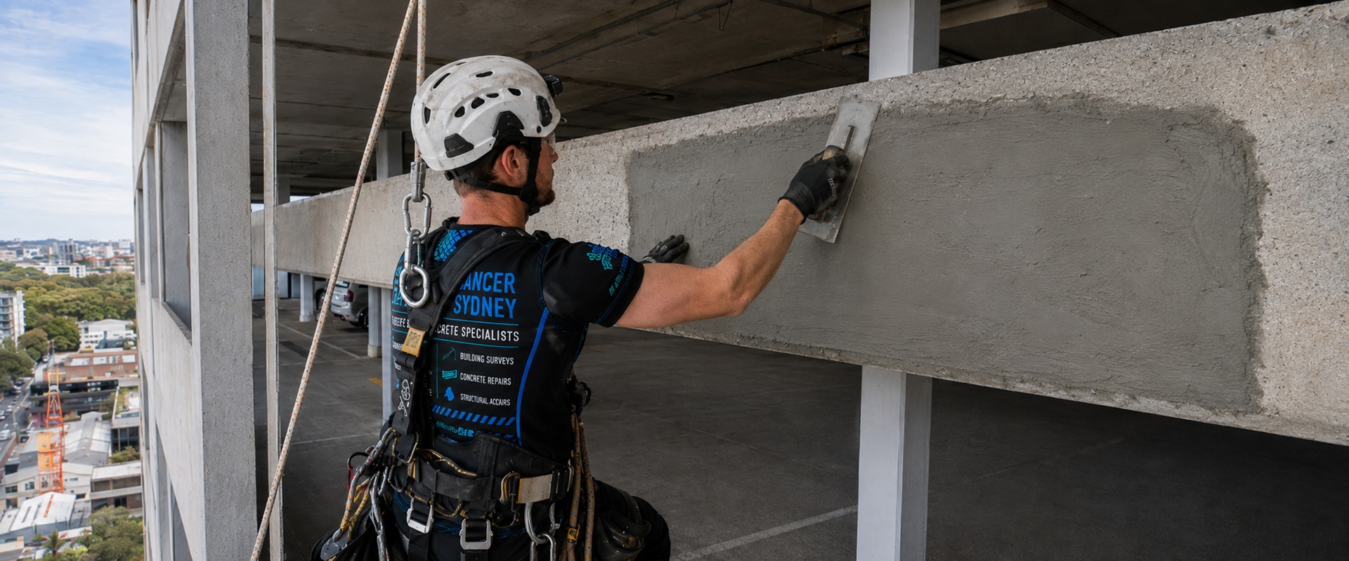After repair — Multi-Storey Car Park Beam & Column Structural Concrete Remediation