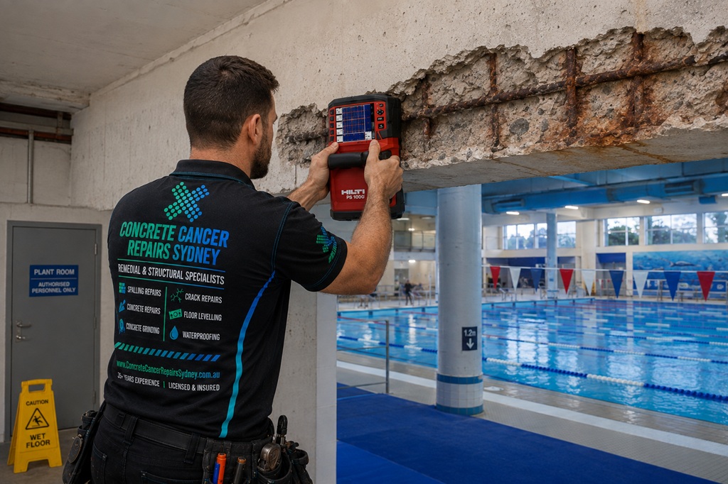 Previous Projects 6 Concrete Cancer Repairs – Aquatic Centre Wet-Area Remediation - Concrete Cancer Repairs Sydney