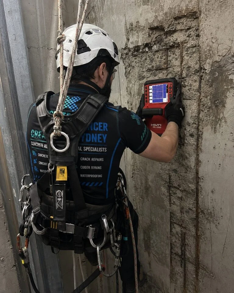 Rope Access access for concrete repairs